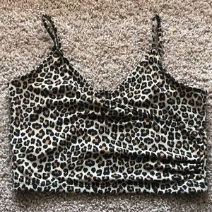 Cheetah Print Crop Top Tank